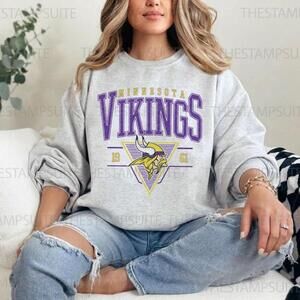 Minnesota Vikings Sweatshirt, Vikings, Minnesota Football J36